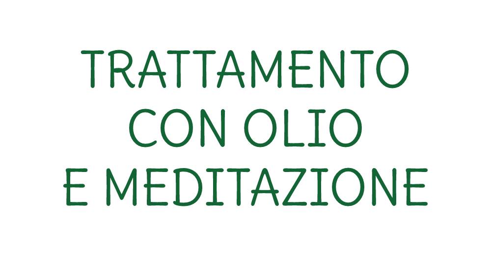 Trattamento corpo rilassante con olio e meditazione